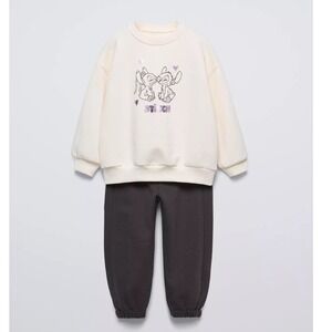 Zara Disney Lilo & Stitch Sweatshirt Jogger Set - Size 1‎ 1/2 Years